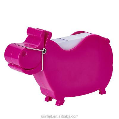 China Durable Original Promotional Design Hippo Shape Plastic Note Holder With Clip for sale