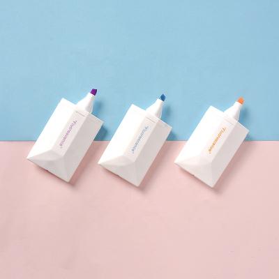 China Conpact Card Factory Custom Non-Toxic Mini Markers Marker Pen Highlighter Bar Pastel Pen for sale