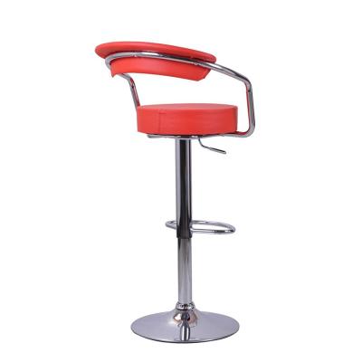 China Modern cheap hot sale adjustable leather bar stool chair with armrest for sale