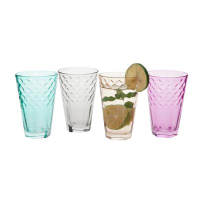 China Minimalist Embossed Glass Mug Set With Color Packing Gift Box for sale