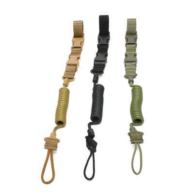 China High Strength Nylon Tactical Elastic Spring Straps Lanyard Gun Sling With Buckle Sling Nylon Belt For Hunting for sale