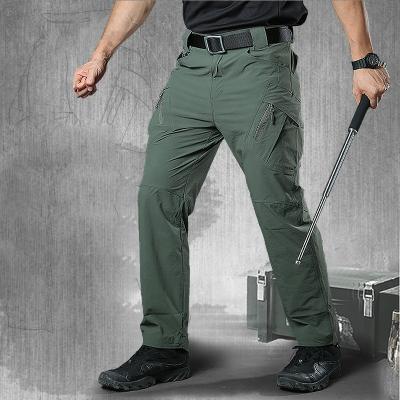 China Men's Cargo Army Combat Pants Windproof Multi Elastic Pocket Tactical Outdoor Casual Pants Military Sweatpants for sale