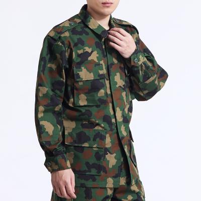 China Nigeria Army Military Uniform Logo Jungle Camouflage Trainining BDU Combat Suit Breathable Custom Tactical Shirt Uniform for sale