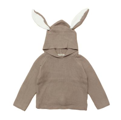 China Autumn and winter style lovely rabbit ear children's clothing anti-shrink men's women in children's sweater hooded pullover in stock for sale