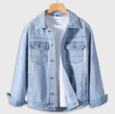 China Lapel QUICK DRY casual jacket new version autumn 2021 spring jacket denim workwear men's retro jacket for sale