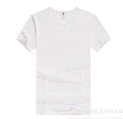 China Super Soft Modal Round Short Sleeves T-shirt White Round Collar Anti-wrinkle Color Heat Transfer Printing Heat Subimation Customized for sale