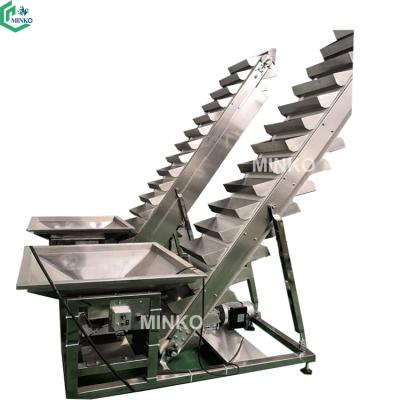 China Oil Resistant 304 SUS Slope Plastic Bucket Elevator Conveyor System Crane Equipment for sale