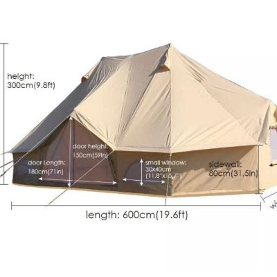 China Outdoor Waterproof Waterpoof Glamping Canvas Emperor Camping Bell Tent for Family for sale