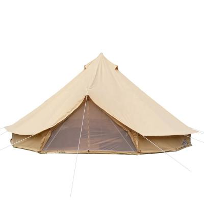 China Waterpoof four season glamping bell tent 3m 4m 5m 6m 7m luxury waterproof cotton canvas bell tent yurt for outdoor camping for sale