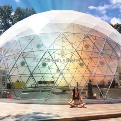 China Luxury Long Life Trade Show Tent 7m-10m Diameter Igloo Geodesic Dome Camping Tent Hotel Dome Home Glamping Round Dome Tent for sale