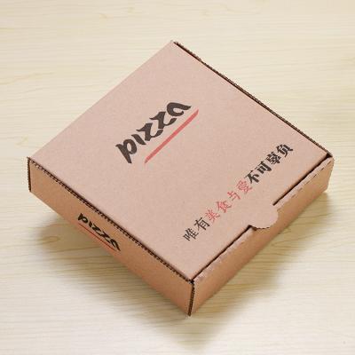 China Custom Multi-size Custom Logo Wrinkled Recyclable Pizza Box Disposable Food Packaging Box Takeout Baking for sale