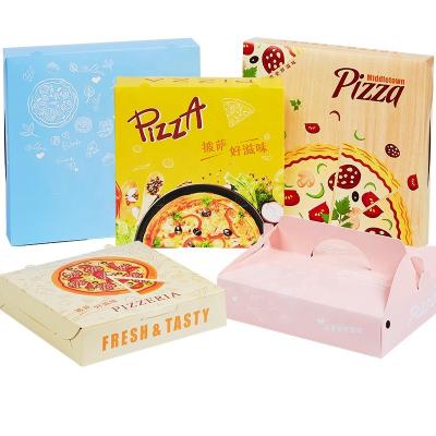 China Recyclable Pizza Catering Box Cardboard Packaging Diy Logo Custom Baking Packaging White Box for sale