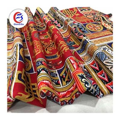 China Silk Feeling Customized Digital Printed Chiffon Pleat Satin Fabric For Prayer Cover for sale