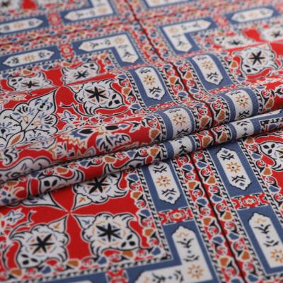 China Good quality anti static printed 75d polyester kain satin fabric woven roll for sale