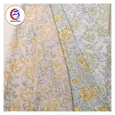 China 100% Polyester Anti-Static Crepe Flower Printing Fabric For Women's Dress Ready Goods for sale