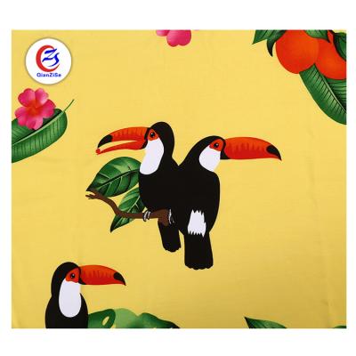 China Anti-Static Wholesale Mens Woven Parrot Vortex Print 100 Viscous Fabric Shirts for sale