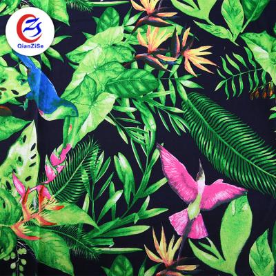 China Uses In Palm Leaf Water Resistant Viscous Rayon Fabric Tropical Custom Printed for sale