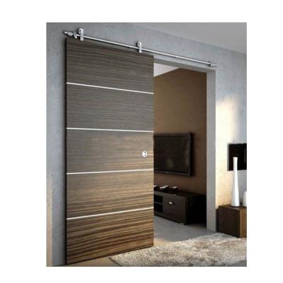 China DIY Modern American Style Interior Design Custom Sliding Insulated Barn Door Teak Wooden Door for sale