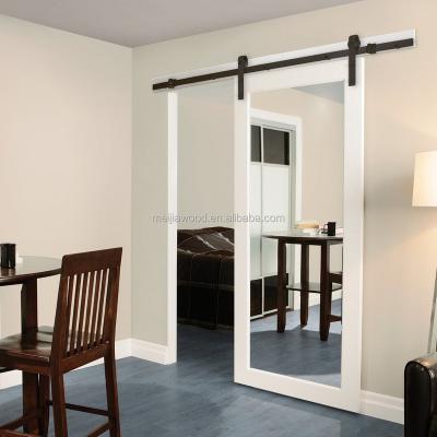 China Sliding Interior White Mirrored Barn Doors / Sliding Barn Door Hardware for sale