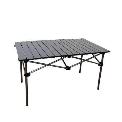 China Modern High Quality Outdoor Portable Aluminum Folding Camping Picnic Beach Table With Camping Trolley for sale