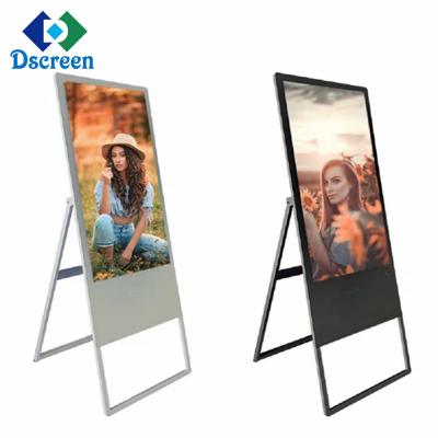 China 43inch Portable Digital Signage LCD Display Panels Floor Stand Advertising Kiosk Billboard Kiosk Digital Signage for sale