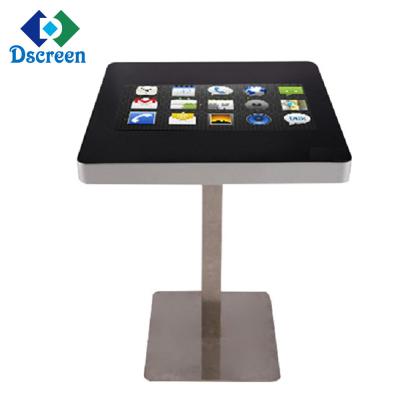 China Metal Case+Tempered Glass Panel Fashion Digital Display Table LCD Touch Screen Advertising Player Monitor Android Digital Signage for sale