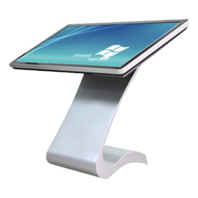 China Transparent 55inch LCD Display Floor Standing Touch Screen Kiosk Information Check-in Indoor Advertising Kiosk for sale