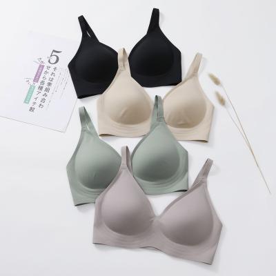 China Seamless Sexy Seamless Push Up Bra With Wire Free V-Neckline Underwear For Women's Bralette For Women Lingerie for sale