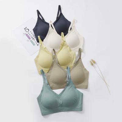 China One Piece Comfortable Seamless Wire Free Ladies In-Stock Bra Ladies One Piece Padded Bralette Women's Underwear Lingeries for sale