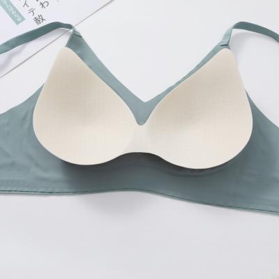 China High Quality Padded Soft Free Bra One Piece Seamless Wire Free Bra Non Stitching With Pad Foam For Ladies Underwear Women Lingerie for sale