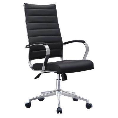 China A802-3B SENLAN Black Leather Office Chair (Height) Mid Factory Wholesale Adjustable Back Ergonomic Ripple for sale