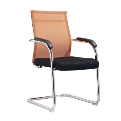 China Comfortable Chair Executive Office Room Conference Visitor Without Back Wheels Middle Mesh Office Chair for sale