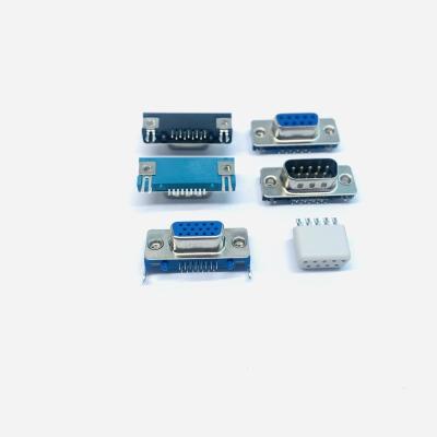 China D-sub right angle type slim 22 dB SLIM D-SUB right angle / vertical pin db 22p three rows VGA D-sub plug connector for sale