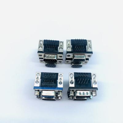 China Dual Layer VGA Computer Connector D-SUB 22pin Connector Male To Male Screw PBT Connector DB22 D-SUB Riveting Dual Port Dual-Layer for sale