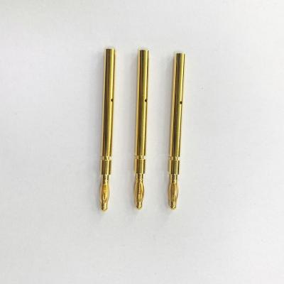 China Hot Selling Banana Plug 24K Telescopic Sheath Connector Brass Banana Plug for sale