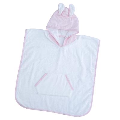 China 100% COTTON HOODED BABY BATH PONCHO TERRY TOWEL CHILD SAFE for sale