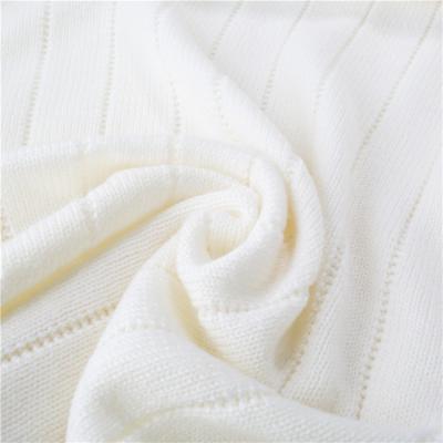 China Machine Washable Luxury Washable Merino Wool Knitted Baby Blanket for sale