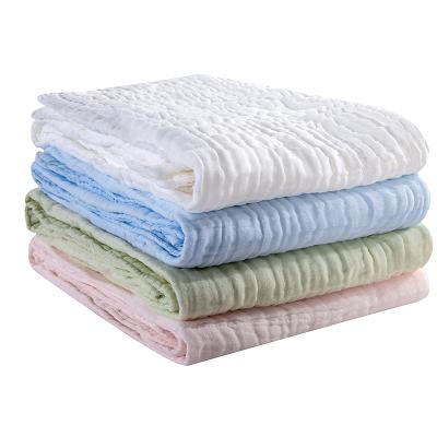 China HEAVY DUTY MUSLIN BABY BLANKET anti-pilling 100% ORGANIC COTTON WRAPS COVERING for sale