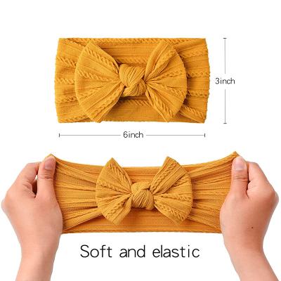 China Fashion Baby Headbands Nylon Headbands With Bows For Toddler Girl Kids Newborn Infant Handmade Hair Accessories for sale