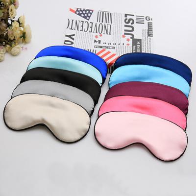 China 2018 New 3D Travel Satin Sleep Adjustable Soft Soft Eye Mask Organic Custom Made Silk Blindfold Sleep Eye Mask for sale