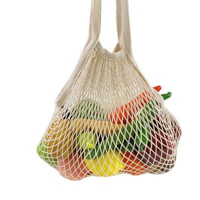 China Long Handled Bag Tote Fruit Net and Vegetable Cotton Handbag Portable/Reusable/Washable Mesh String Organic Organizer Shopping for sale