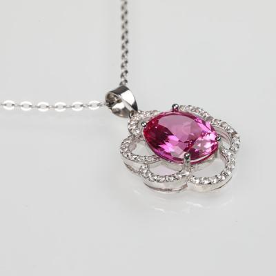 China 2040 Graad Sapphire Pendant Necklace Te koop