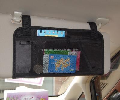 China Suv Car Interior Accessories Pocket Organizer Car Sun Visor Organizer for sale