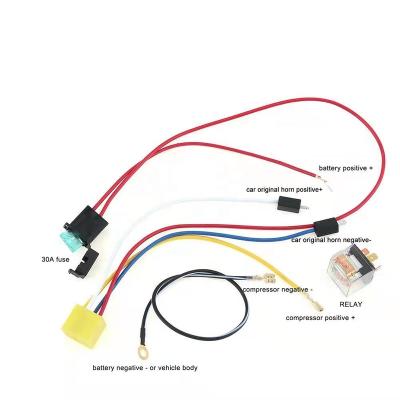 China Manufacturer 12v 40a 5 Pin Sealed Customized Automotive Automobile Modify Horn Relay Wiring Harness for sale