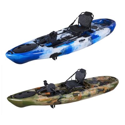 China Best Offshore Water Quality Canoe Single Sit On Kayak Pedal Drive 3m Pedal Kayak Top Fishing Aluminum Seat With Customized Logo for sale