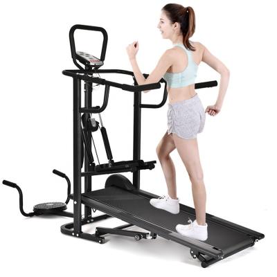 China 2021 Hot Sale Home Fitness Domestic Factory Price Folding Multifunctional Manual Treadmill for sale