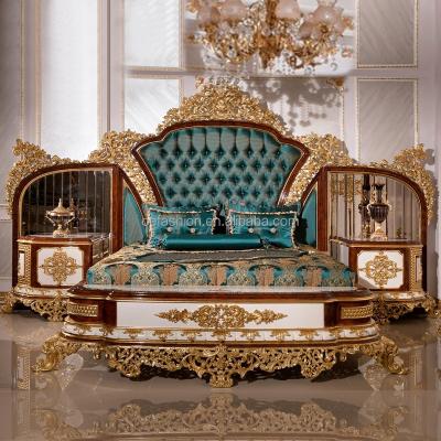 China OE-FASHION Custom Eco-Friendly Solid Wood California King Bed Luxury Classic Frame with Headboard for Home Furniture for sale