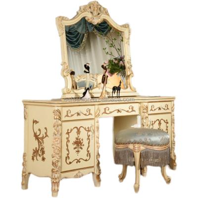 China OE-Fashion Solid Wood Luxury Handmade Carving French Bedroom Furniture Mirror Dresser Vanity Dresser Mirror Dresser for sale