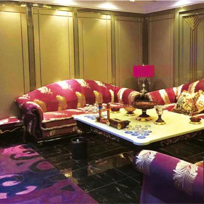 China OE-FASHION solid wood VIP nightclub bar table custom furniture used velvet fabric sofas for night club for sale