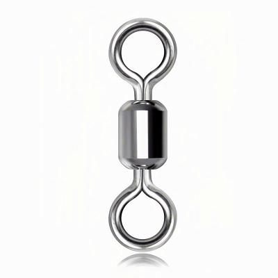 China Good Selling 304 Stainless Steel Fishing Accessories All American Rotary Stainless Steel Swivels Ring Fishing Connection for sale